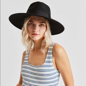 Brixton Wide-brimmed Black Hat